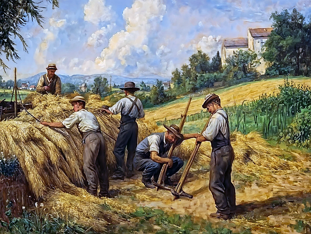 Free ai generated farmers fields illustration