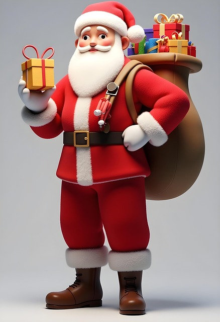 Free Santa Claus Gift Box illustration and picture