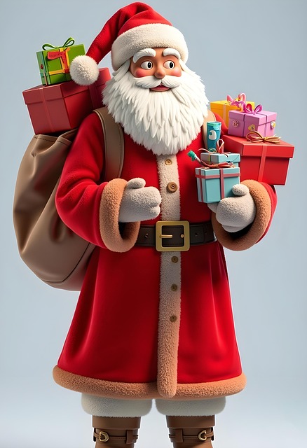Free Santa Claus Gift Box illustration and picture