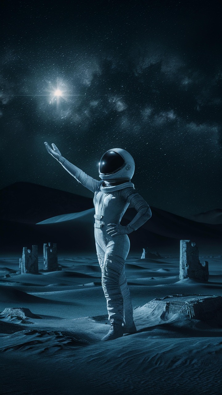 Free ai generated astronaut cosmonaut illustration