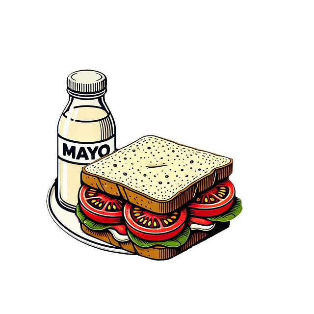 Free ai generated sandwich salad illustration