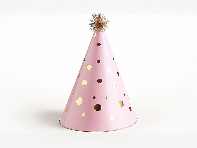 Free ai generated party hat pink color illustration