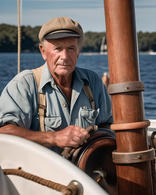 Free Old Sailor ai generated image and illustration
