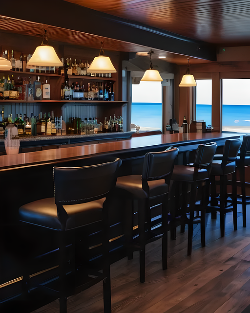 Free Bar Ocean ai generated image and illustration