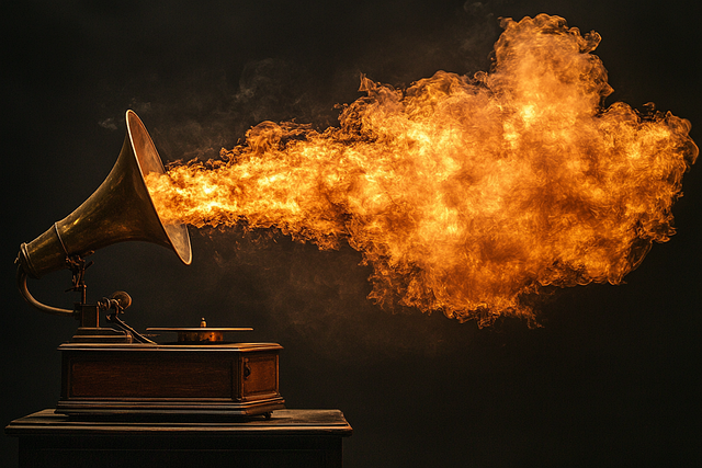 Free ai generated victrola horn phonograph illustration