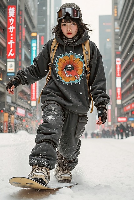 Ai Generado, Niña, Snow Board, Belleza