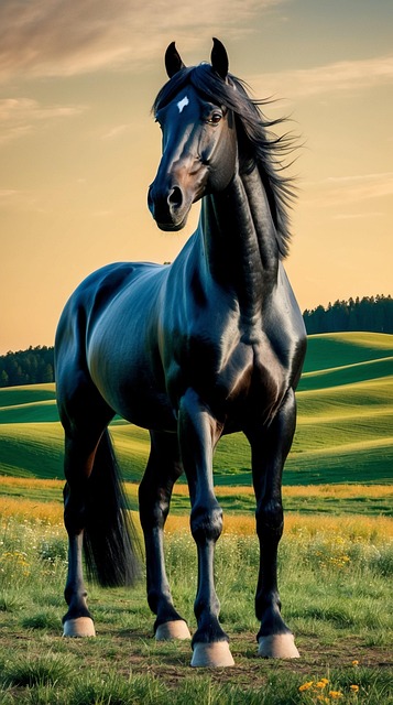 Free Ai Generated Stallion illustration and picture