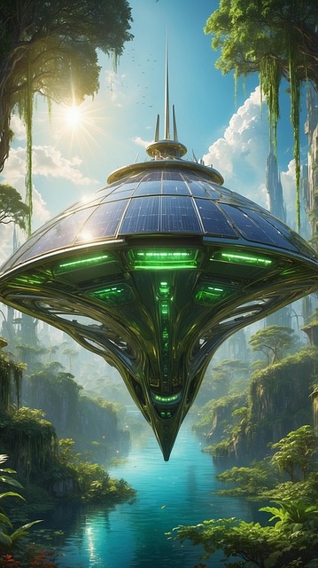 Free Ai Generated Spaceship illustration and picture