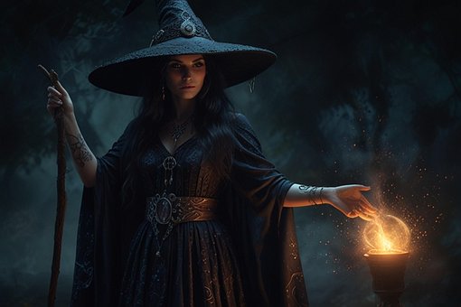 Free Witch Halloween illustration and picture