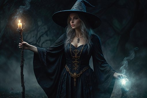 Free Witch Halloween illustration and picture