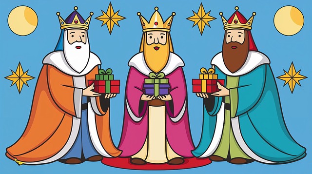 Free christmas kings christmas time illustration