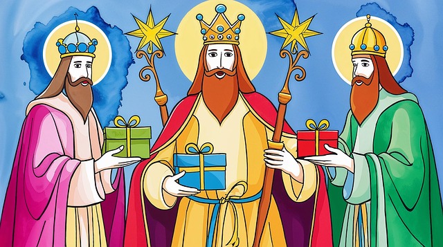 Free christmas kings christmas time illustration