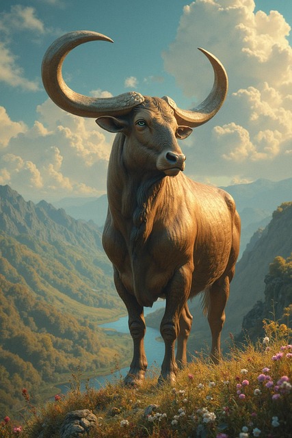 Download free HD stock image of Ai Generated Bull Free ai generated bull river illustration