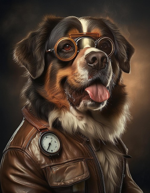 Ai Genereret, Hund, Natur, Steampunk