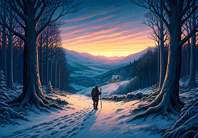 Free ai generated homeward bound landscape illustration