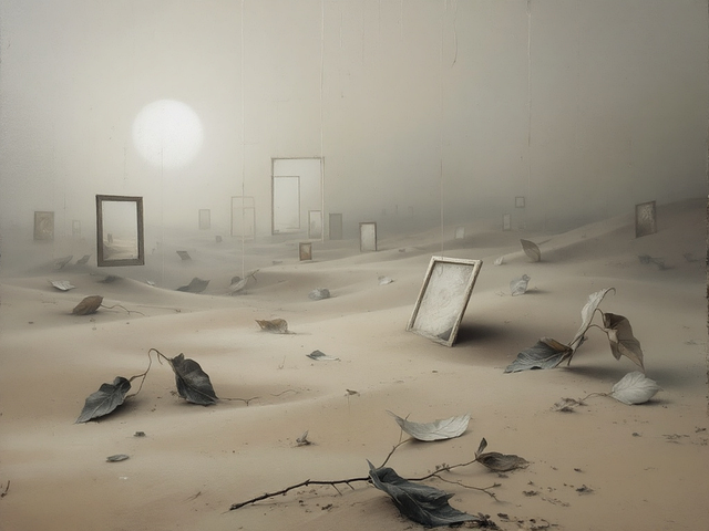 Free ai generated surreal lonely illustration