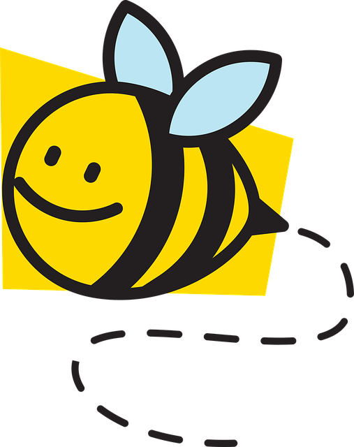 Free bee insect cartoon illustration