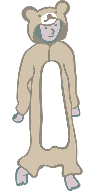 Free bear onesie outfit vector