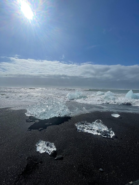 Free Diamond Beach Black Beach photo and picture