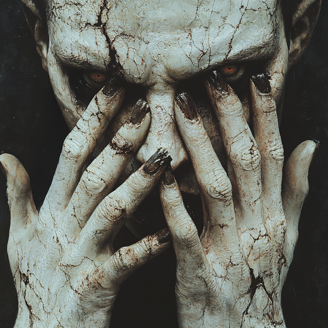 Free dark abstract portrait illustration