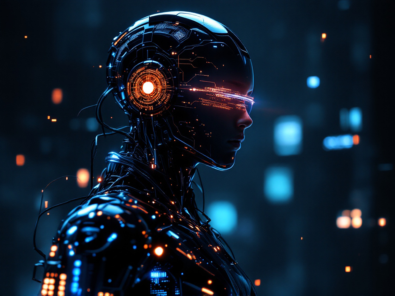 Download free HD stock image of Ai Generated Woman Free ai generated woman cyborg illustration