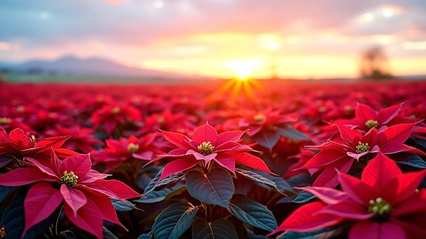 Free Poinsettia Wallpaper illustration and picture