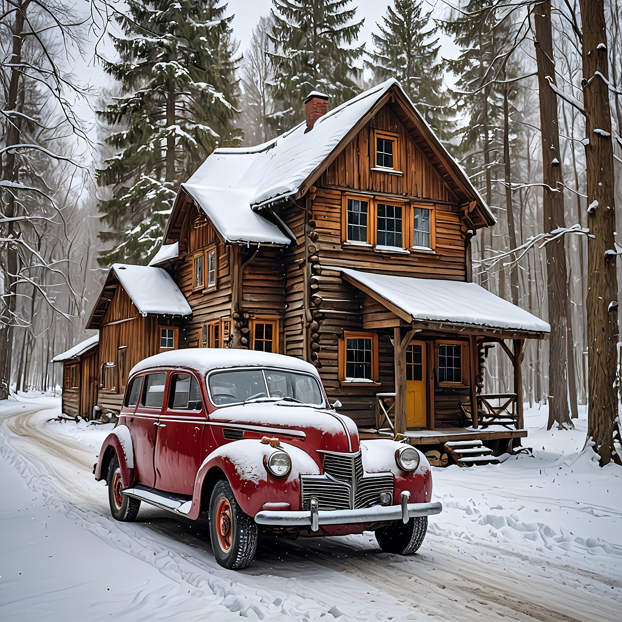Log Cabin Car Shownull