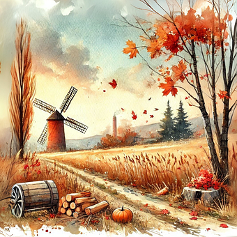 Free Countryside Autumn illustration and picture