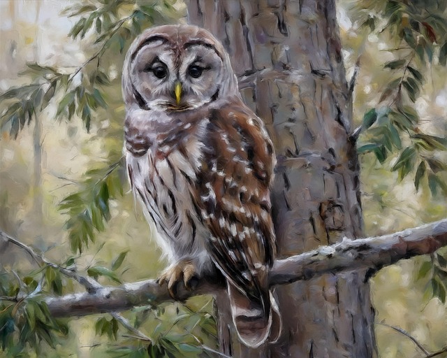 Vogel, Vergitterte Eule, Natur
