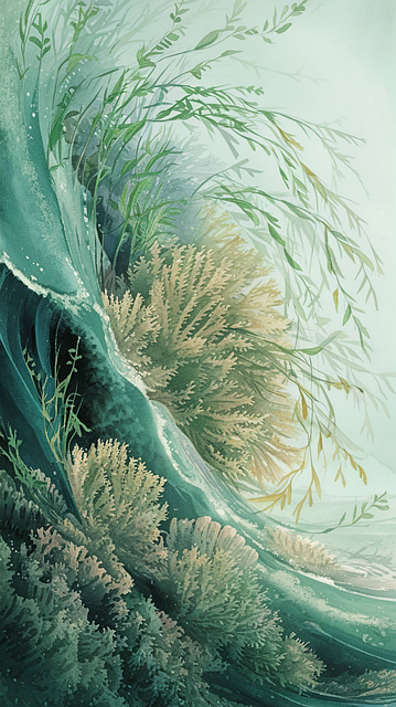 Free ai generated seagrass seaweed illustration
