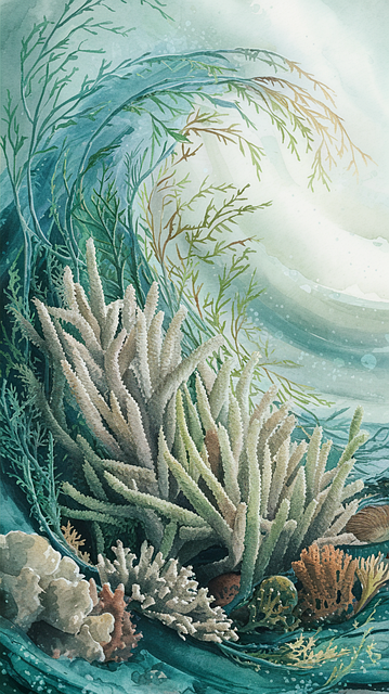 Free ai generated corals reef illustration