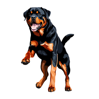 Free Ai Generated Rottweiler illustration and picture