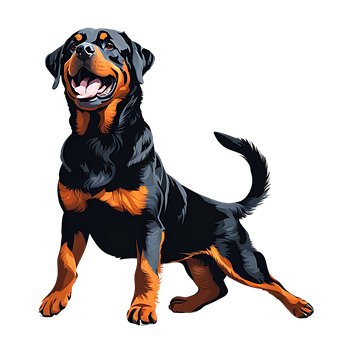 Free Ai Generated Rottweiler illustration and picture