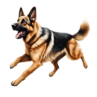 Free Ai Generated German Shepherd illustration and picture