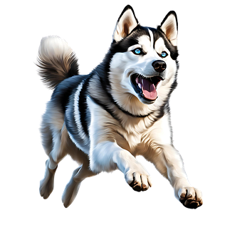 Free Ai Generated Siberian Husky illustration and picture