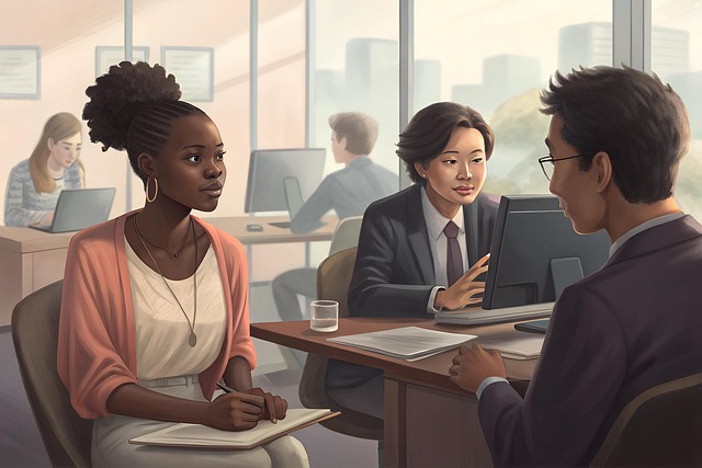 Free person corporate laptop illustration