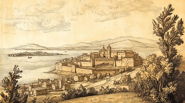 Zeichnung, Insel, Sardinien, Italien