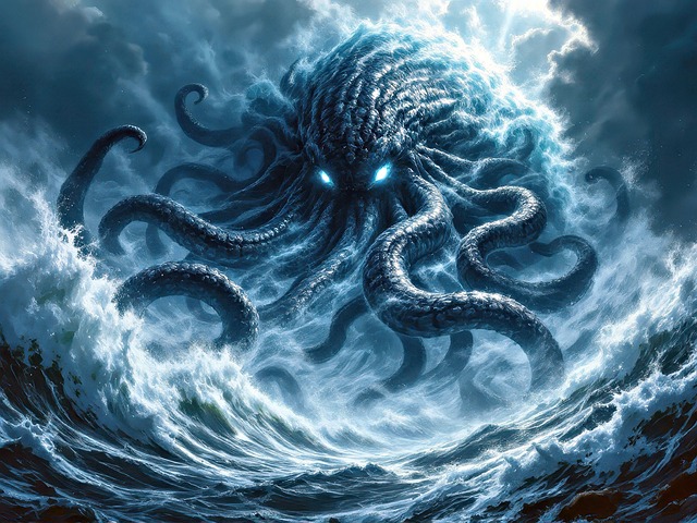 Free generated monster horror illustration
