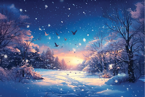 Pássaros, Natureza, Neve