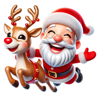 Julemanden, Rudolph, Rensdyr, 3D