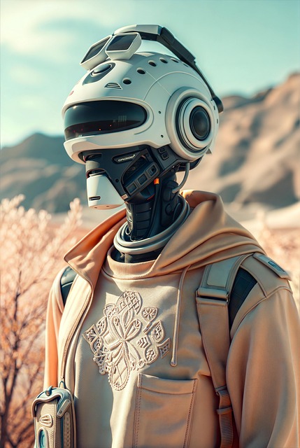 Free robot humanoid futuristic illustration