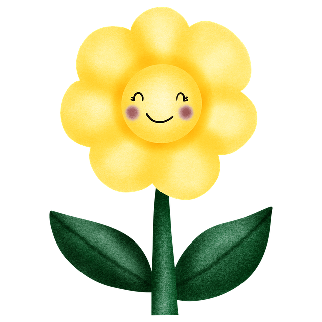Free yellow flower nature illustration