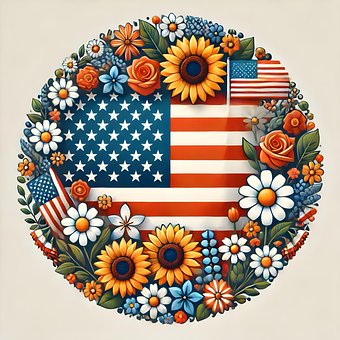 Vlajka, Usa, Americký, Amerika
