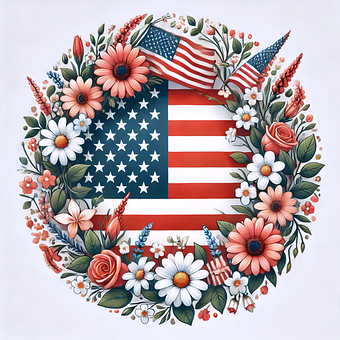Bandeira, Eua, Americano, América