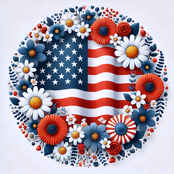 Bandeira, Eua, Americano, América