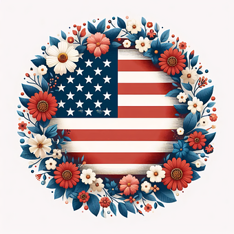 Bandeira, Eua, Americano, América