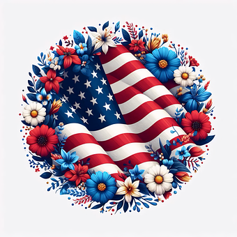 Bandeira, Eua, Americano, América