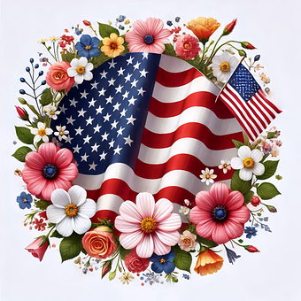 Bandeira, Eua, Americano, América