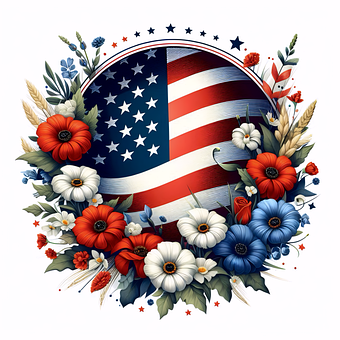 Bandeira, Eua, Americano, América