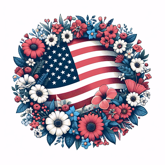 Bandeira, Eua, Americano, América